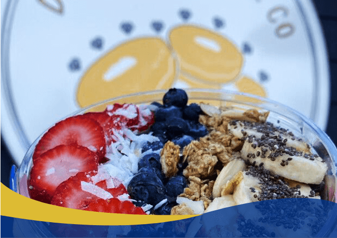 A Healthy Smoothie Bowl with Fruits