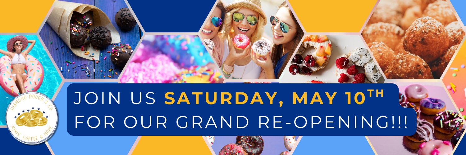 2025 Grand reopening banner May 10th 2025 Grand reopening banner May 10th